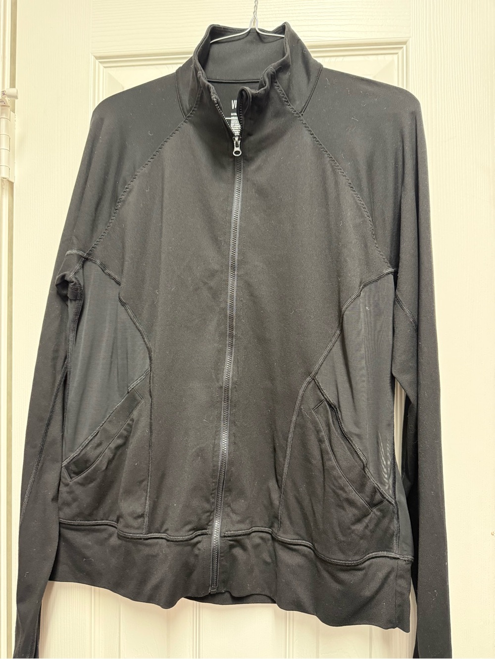 Ladies Victorias Secret Black Full-Zip Athletic Jacket
